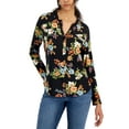 thumbnail image 1 of INC International Concepts Womens Print Zip Pocket Top Layla Floral S, 1 of 1