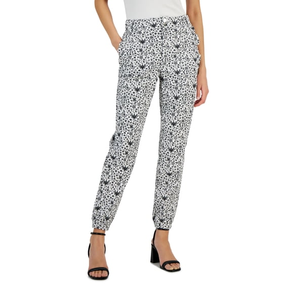 INC International Concepts Womens Printed High Rise Pants Franki Floral 8