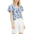 thumbnail image 1 of International Concepts Women's Phoebe Blooms Printed Puff Sleeve Top Size XS NWT, 1 of 4