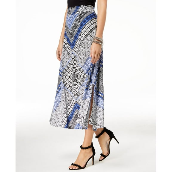 INC International Concepts Womens Printed Shirred Waist Skirt;X-Small
