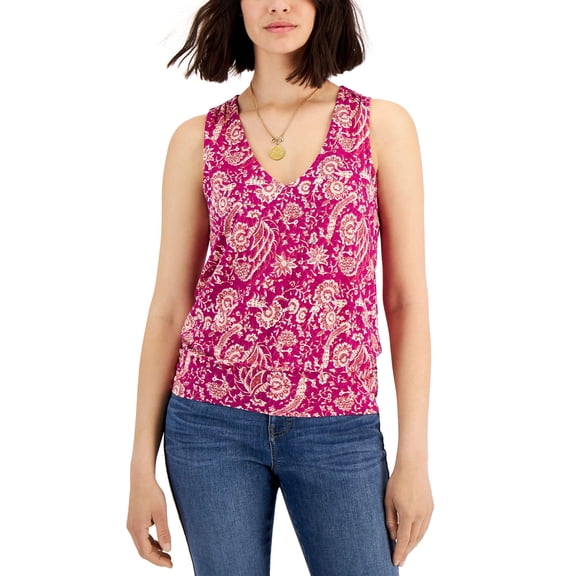 INC International Concepts Womens Printed Sleeveless Top Batik Scene C XL