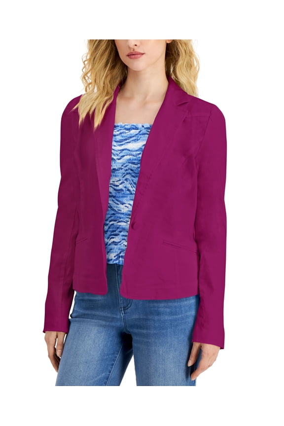 Womens Puff Sleeve Jacket Cranberry Rose 2XL