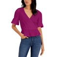 thumbnail image 1 of INC International Concepts Womens Puff Sleeve Top Cranberry Rose M, 1 of 1