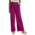 thumbnail image 1 of INC International Concepts Womens Pull On Wide Leg Pants Cranberry Rose 10, 1 of 1