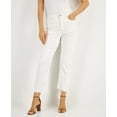 thumbnail image 1 of INC International Concepts Womens Raw Hem High Rise Jeans White 8, 1 of 1