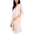 thumbnail image 1 of INC International Concepts Womens Ribbed Duster Cardigan Pale Blush M, 1 of 1