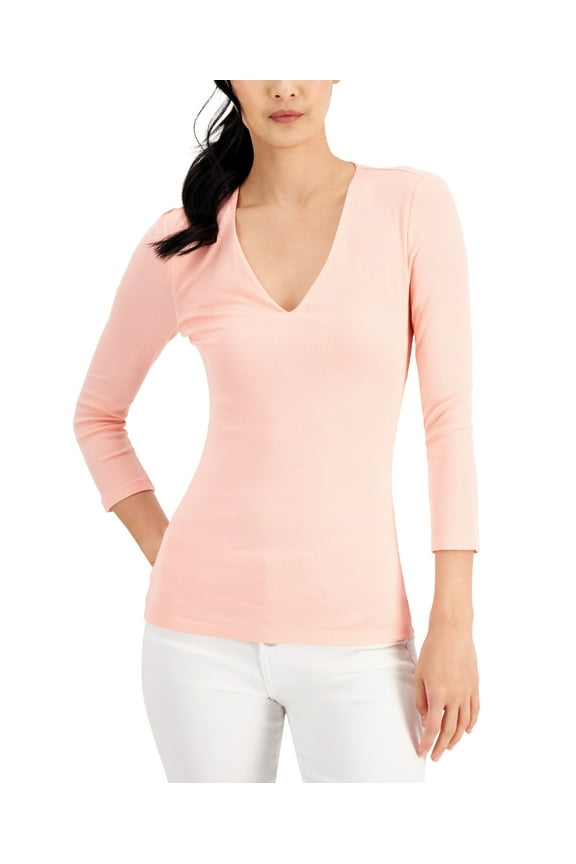 Womens Ribbed Top First Blush S