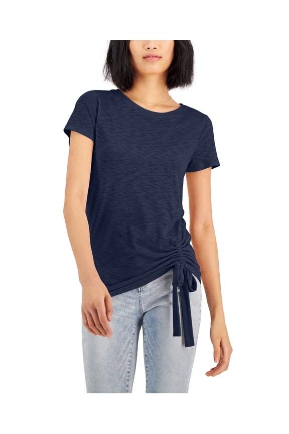 Womens Side Ruched T-Shirt Burnt Olive XS