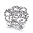 thumbnail image 1 of INC International Concepts Womens Silver-Tone Pave Rose Rings, 6, 1 of 2
