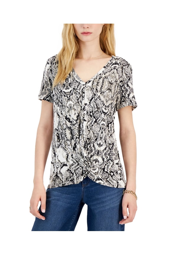 Womens Snakeskin Print Top Desert Snake A M
