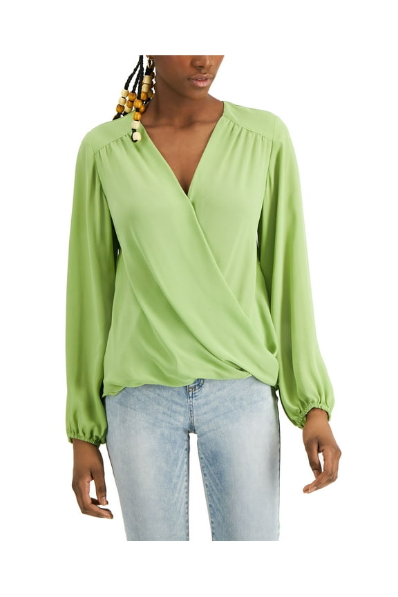 Womens Surplice Top Lush Moss XL