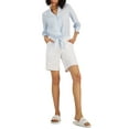 thumbnail image 1 of INC International Concepts Womens Tie Hem Button Down Top Blue Sky S, 1 of 1