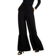 thumbnail image 1 of INC International Concepts Womens Tiered Hem Pants Deep Black XS, 1 of 1