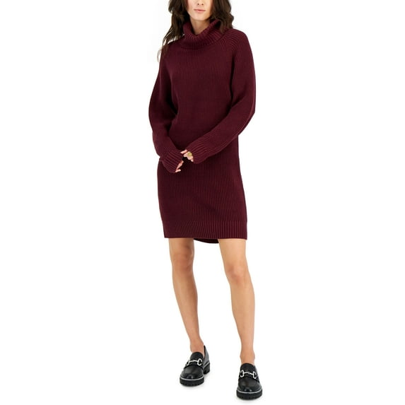 INC International Concepts Womens Turtleneck Sweater Dress Port XL