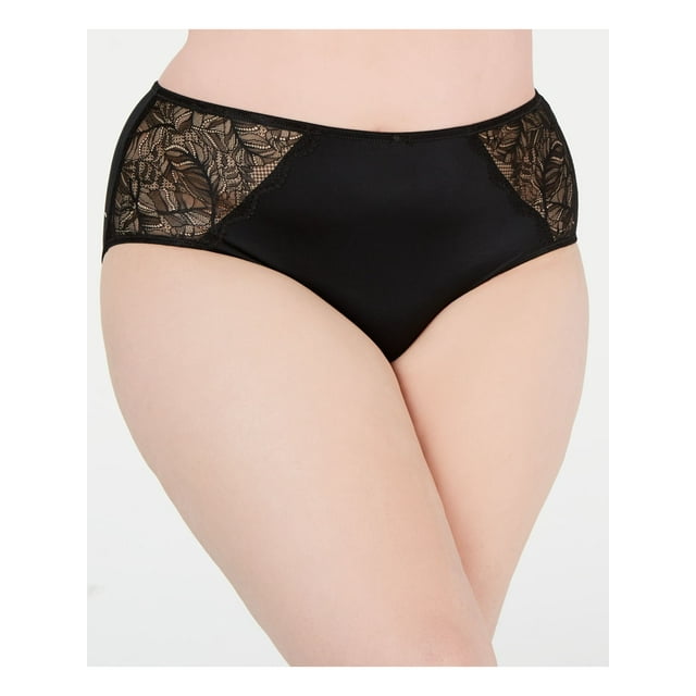 INC Intimates Black Lace Trim Solid Elastic Everyday Hipster Plus Size: 2X