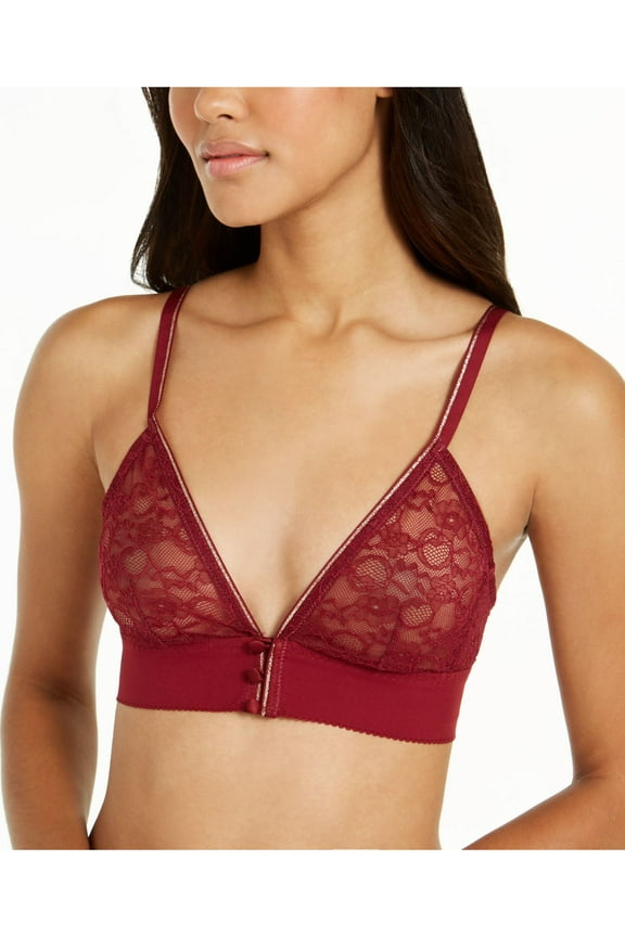 Intimates Maroon Romantic Bralette Size: L