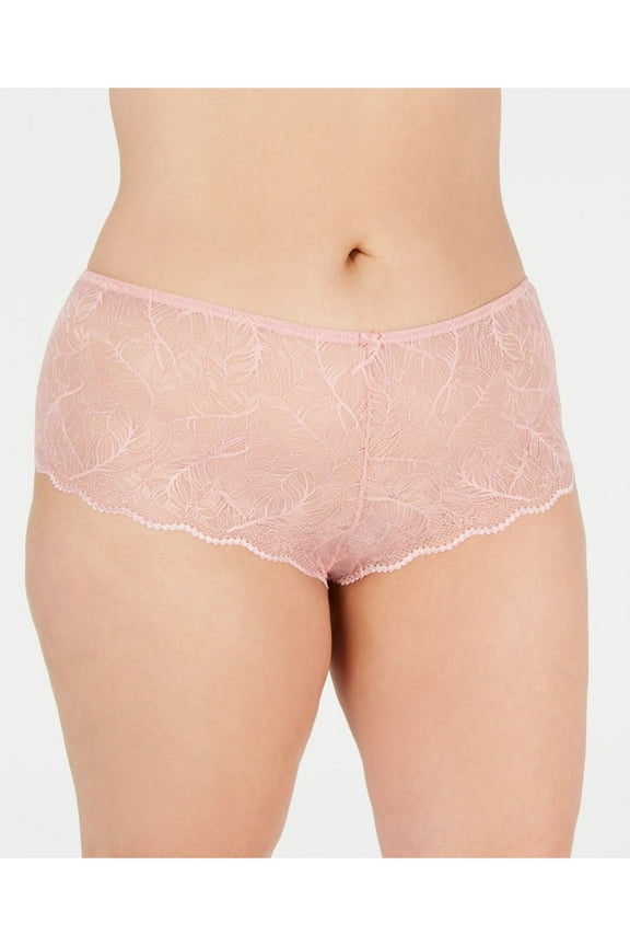 Intimates Pink Lace Everyday Boy Short Plus Size: 3X