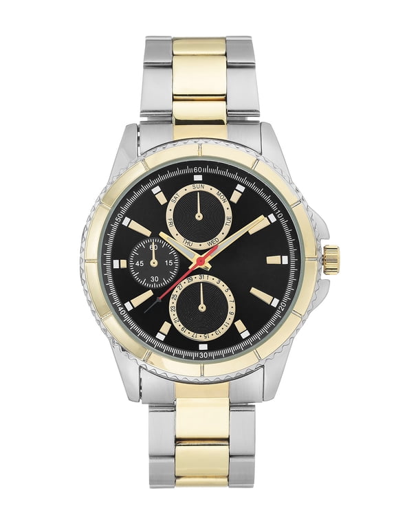INC Mens Two-Tone Bracelet Watch 44mm