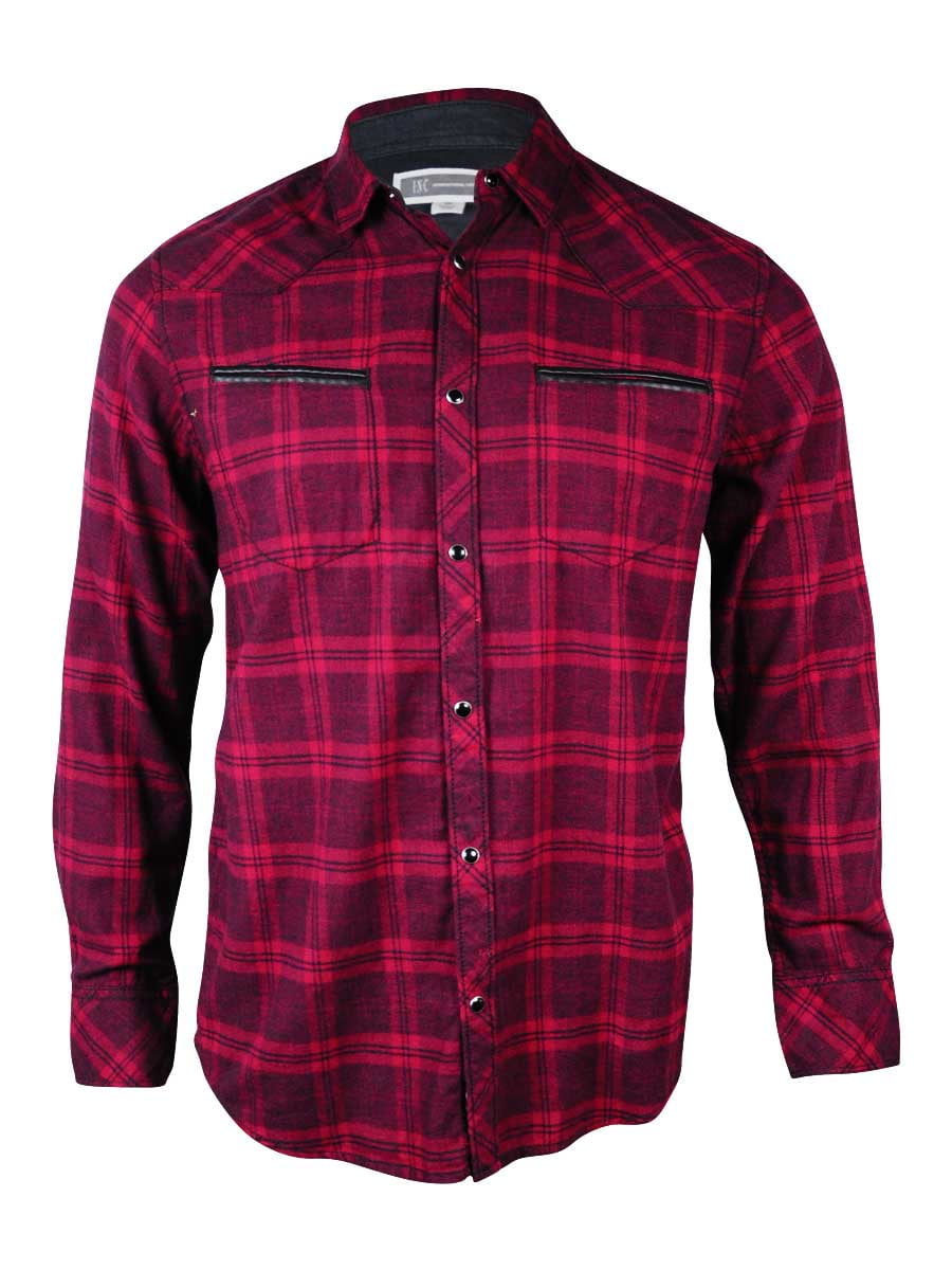 INC International Concepts Men's Welt Pocket Flannel Shirt