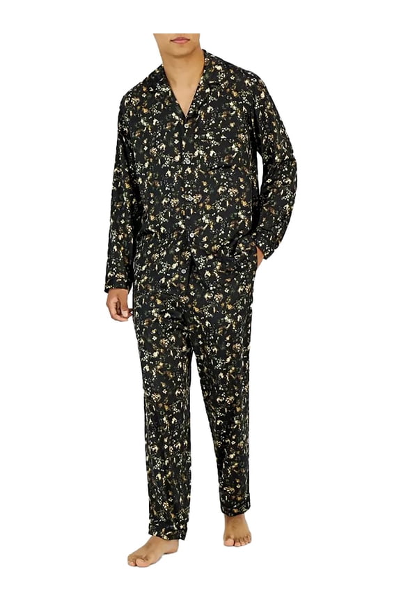 Mens 2PC Satin Pant Set