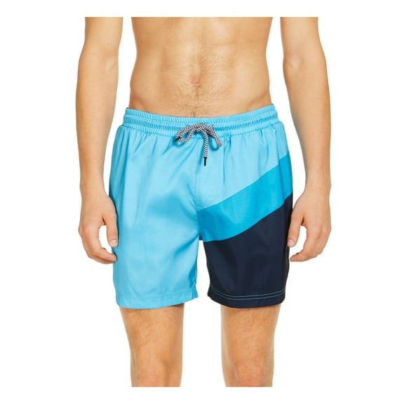 INC Mens Aqua Lightweight Active Drawstring Athletic Fit Swim Trunks XL