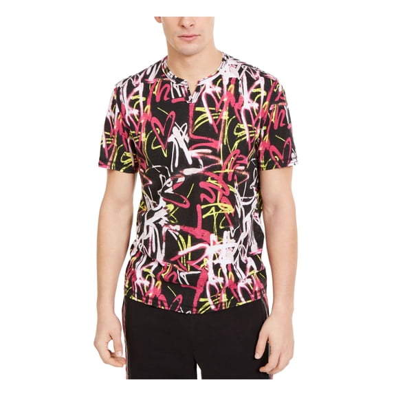 INC Mens Black Printed Classic Fit T-Shirt L