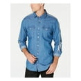 thumbnail image 1 of INC Mens Blue Collared Casual Button Down M, 1 of 2
