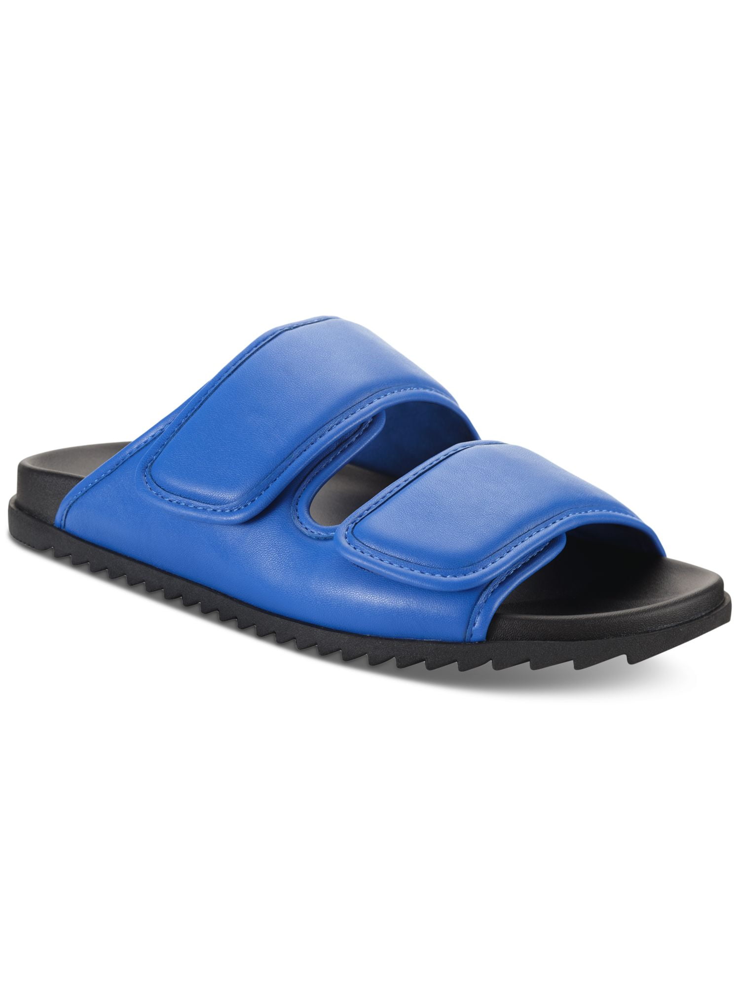 INC Mens Blue Treaded Open Toe Platform Slide Sandals Shoes  display picture 2