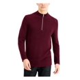 thumbnail image 1 of INC Mens Burgundy Turtle Neck Quarter-Zip Pullover Sweater S, 1 of 3