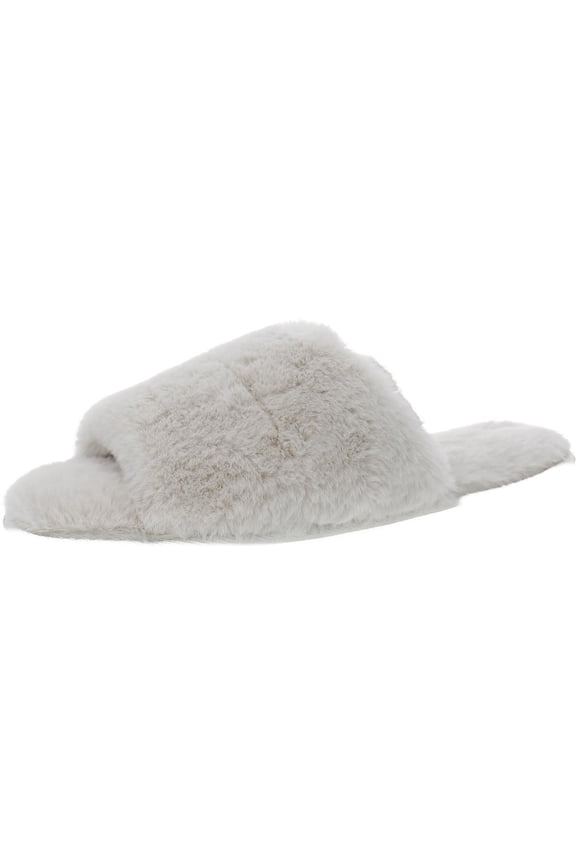 Mens Faux Fur Indoor/Outdoor Slingback Slippers