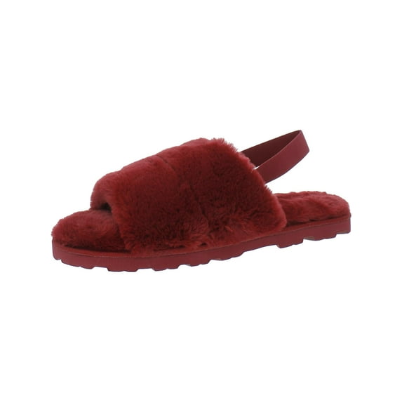 INC Mens Faux Fur Indoor/Outdoor Slingback Slippers