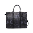 thumbnail image 1 of INC International Concepts Men's Faux Leather Camouflage Briefcase Blue Size Regular, 1 of 3