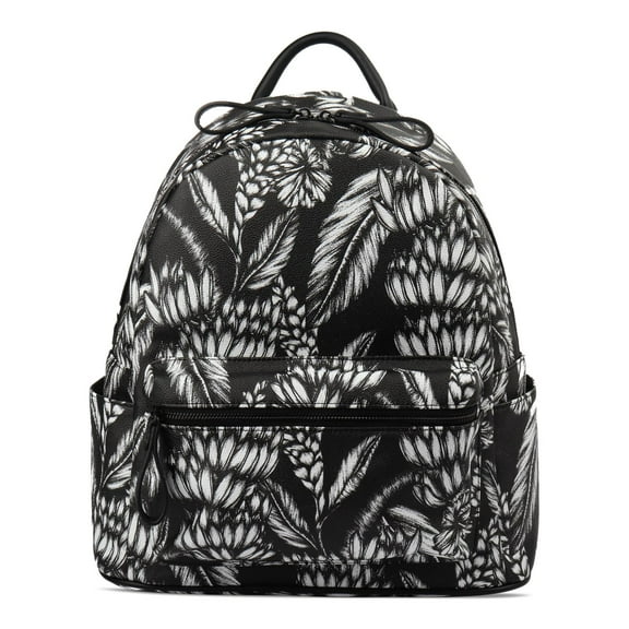 INC Mens Faux Leather Floral Backpack