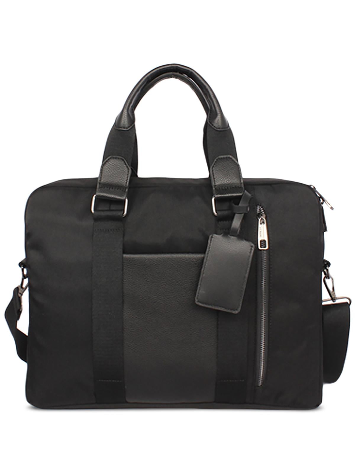INC Mens Faux Trim Organizational Messenger Bag