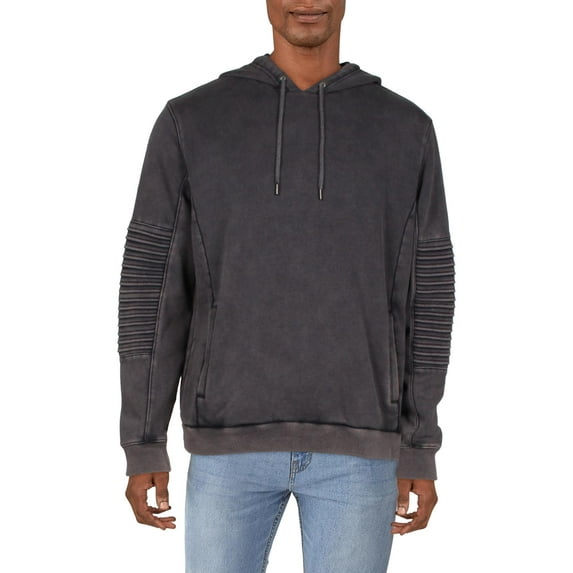 INC Mens Fleece Moto Hoodie