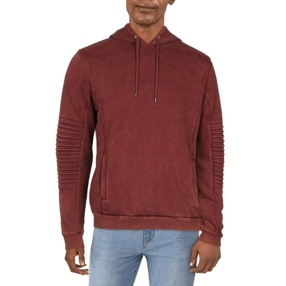INC Mens Fleece Moto Hoodie