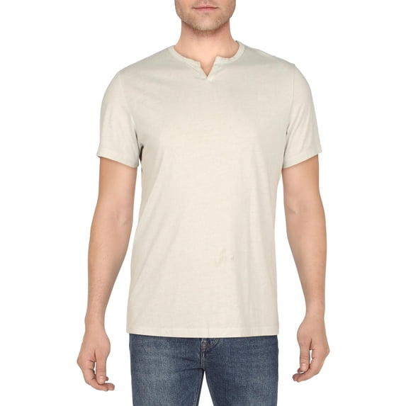 INC Mens Heathered Split Neck T-Shirt