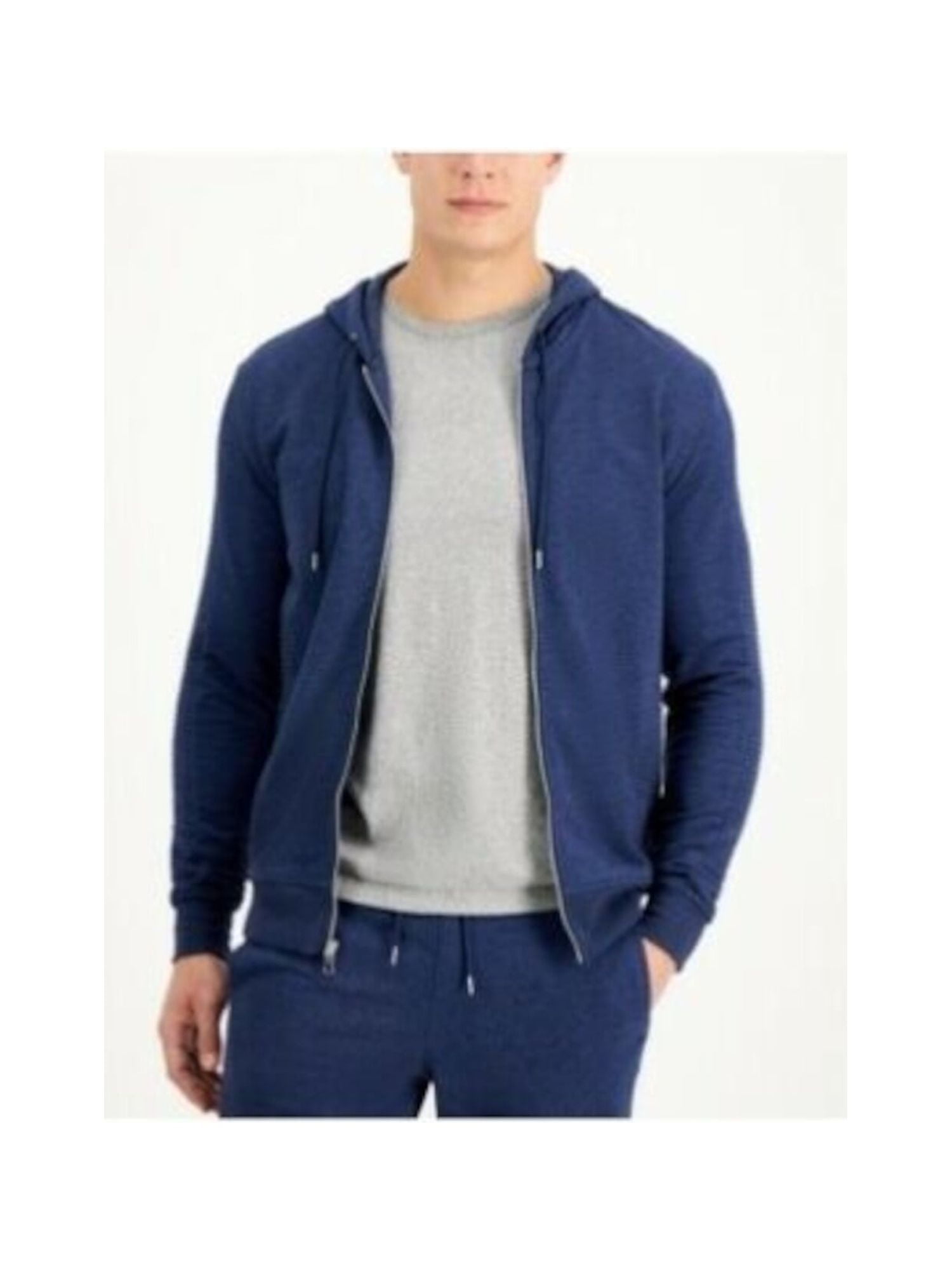 INC Mens Navy Cotton Blend Zip Up Jacket S - Walmart.com