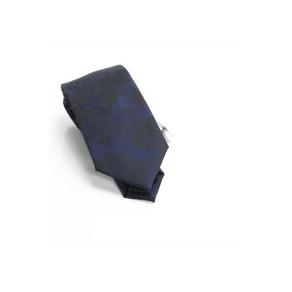 INC Mens Navy Floral Slim Neck Tie