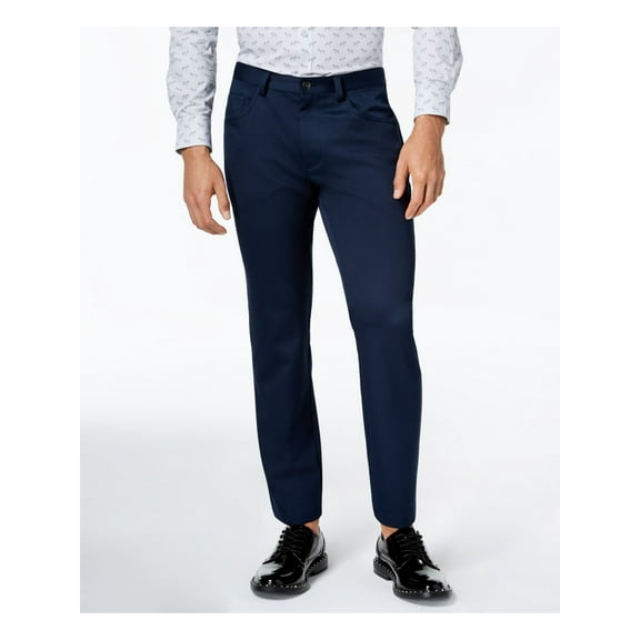 INC Mens Navy Slim Fit Pants 38