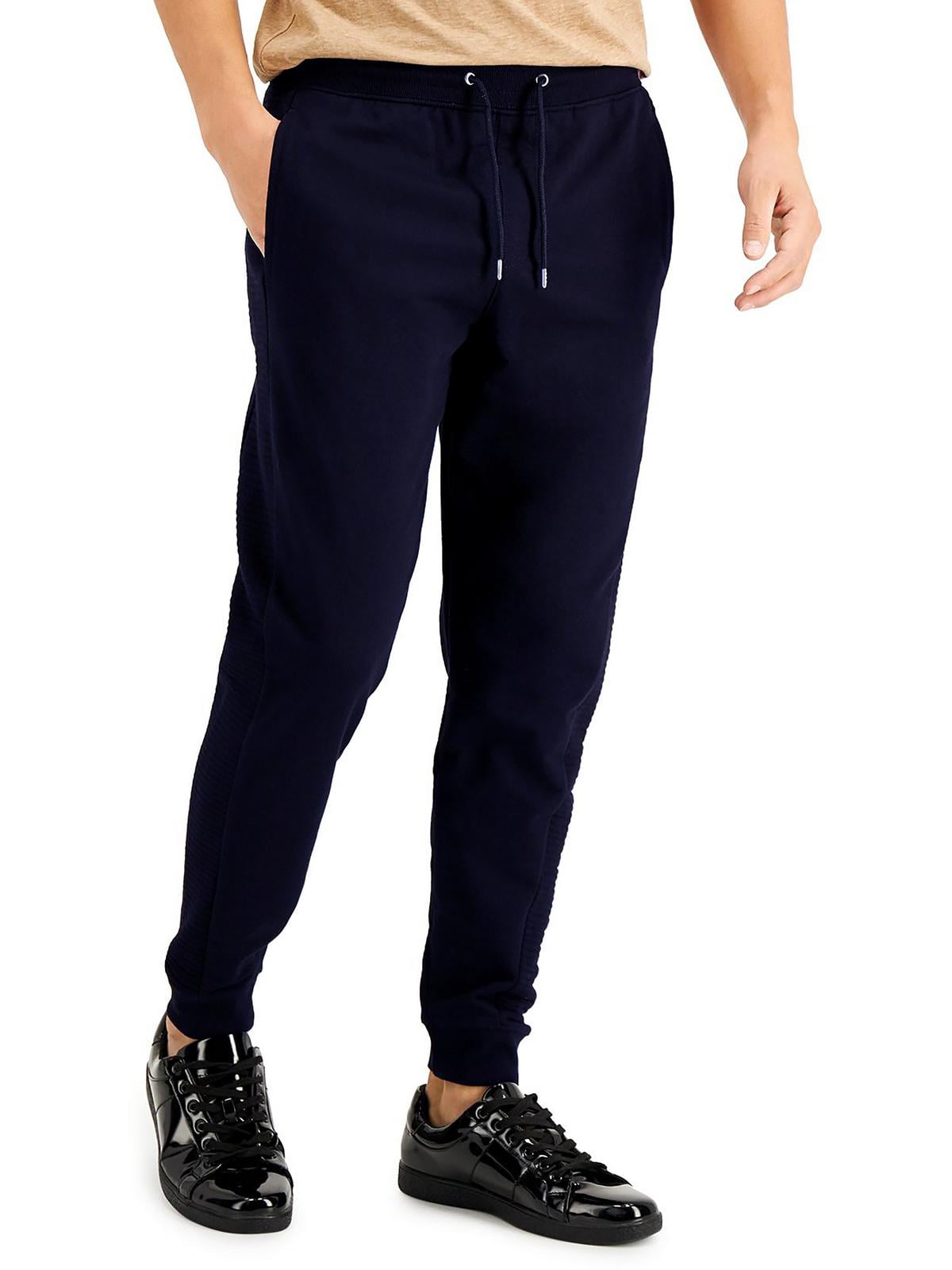 INC Mens Ribbed Trim Comfortable Jogger Pants