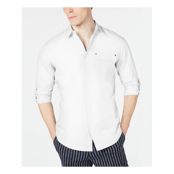 INC Mens White Classic Fit Dress Shirt XL