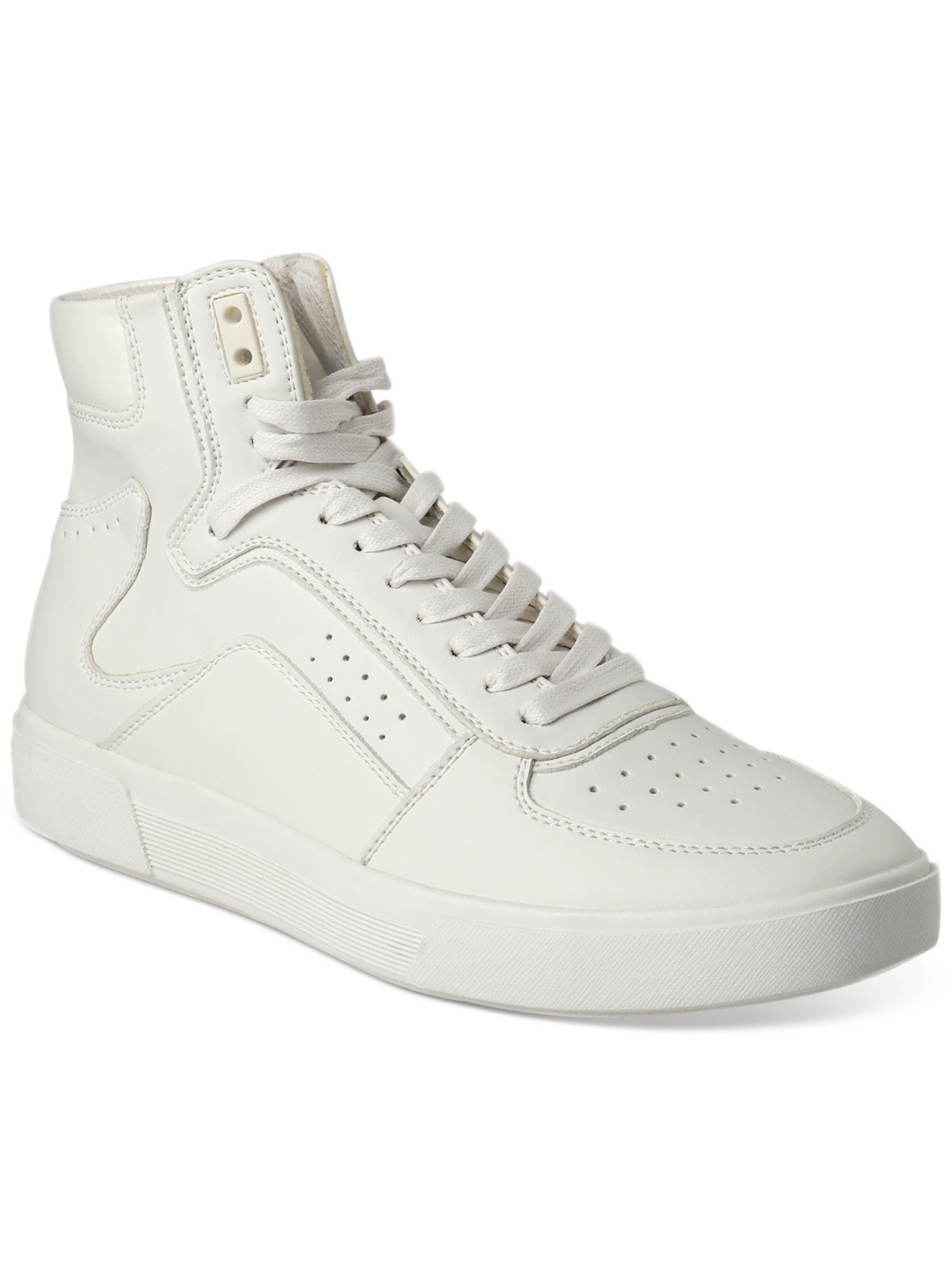 INC Mens White Perforated Keanu Round Toe Platform Lace-Up  display picture 1
