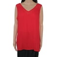 thumbnail image 1 of INC Plus Size Sheer-Trim Tank Real Red 0X, 1 of 2