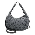 thumbnail image 1 of INC Women's Gray Olivya Animal Print Nylon 43 Removable Crossbody Strap Single Strap Hobo Handbag Purse, 1 of 6