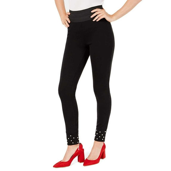 INC Women's High Rise Shaping Imitation Pearl Comfort Smoothing Leggings Size XS