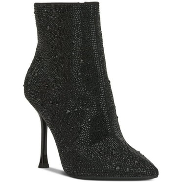 INC Women's Rakima Dress Boots, Black Bling, 7.5