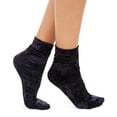 thumbnail image 1 of INC International Concepts Women’s Velvet Slouchy Crew Socks, Navy, 9-11, 1 of 3