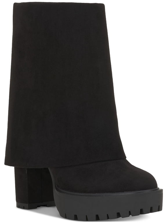 Womens Acelina Faux Suede Cuffed Booties