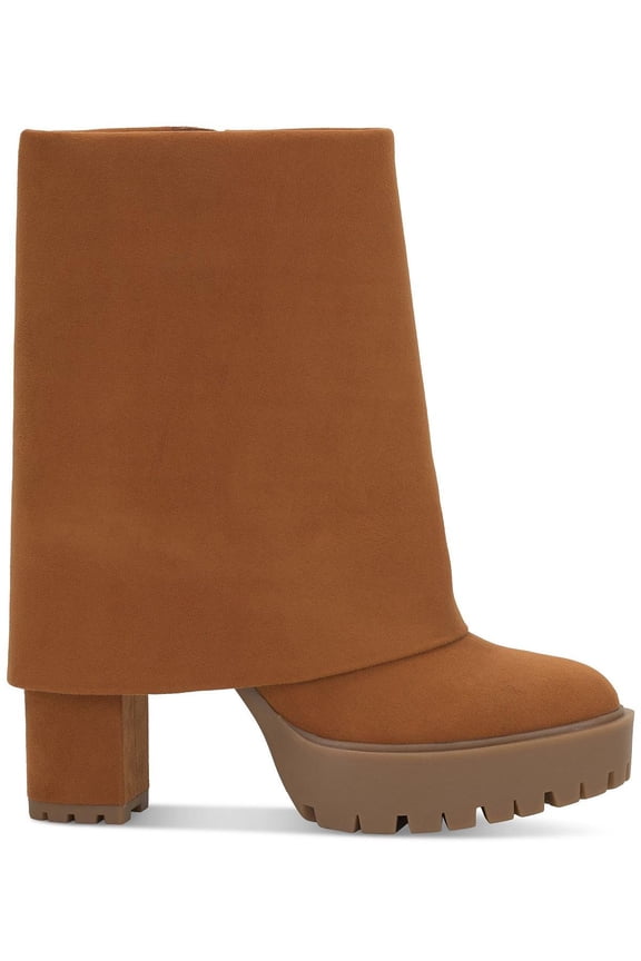 Womens Acelina Faux Suede Cuffed Booties